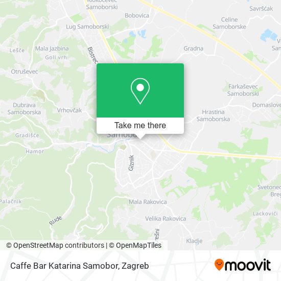 Caffe Bar Katarina Samobor map