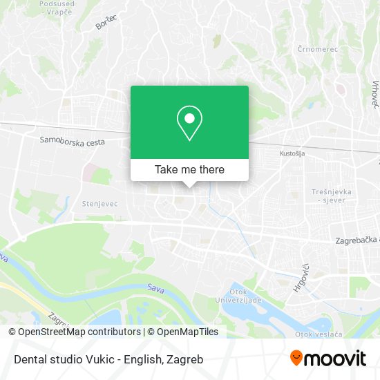 Dental studio Vukic - English map