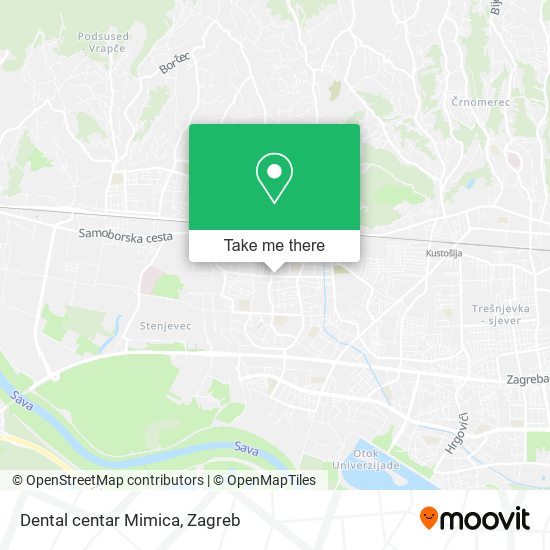 Dental centar Mimica map