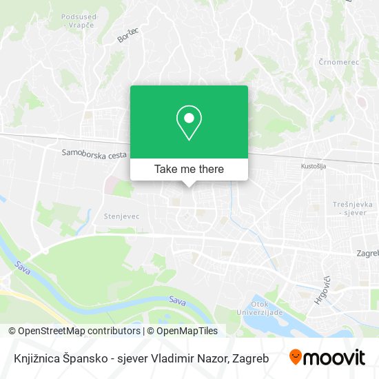 Knjižnica Špansko - sjever Vladimir Nazor map