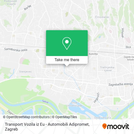 Transport Vozila iz Eu - Automobili Adipromet map