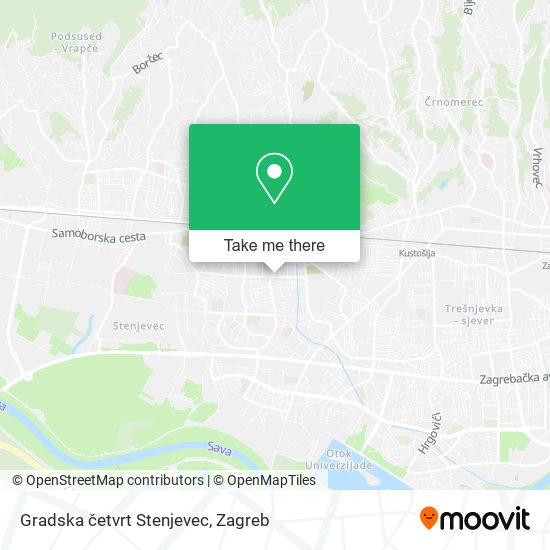 Gradska četvrt Stenjevec map