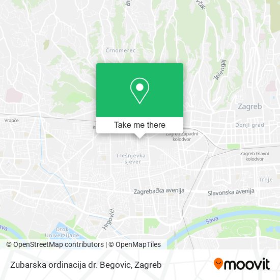 Zubarska ordinacija dr. Begovic map