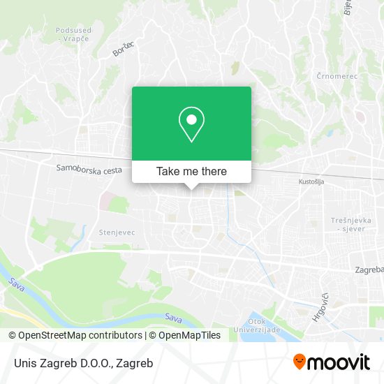 Unis Zagreb D.O.O. map