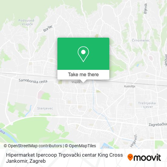 Hipermarket Ipercoop Trgovački centar King Cross Jankomir map