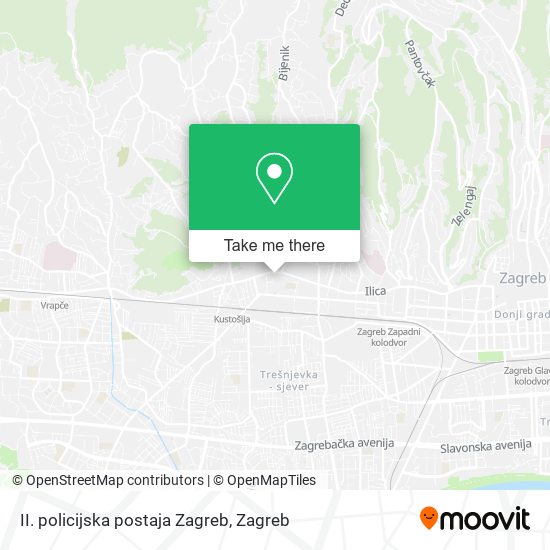 II. policijska postaja Zagreb map