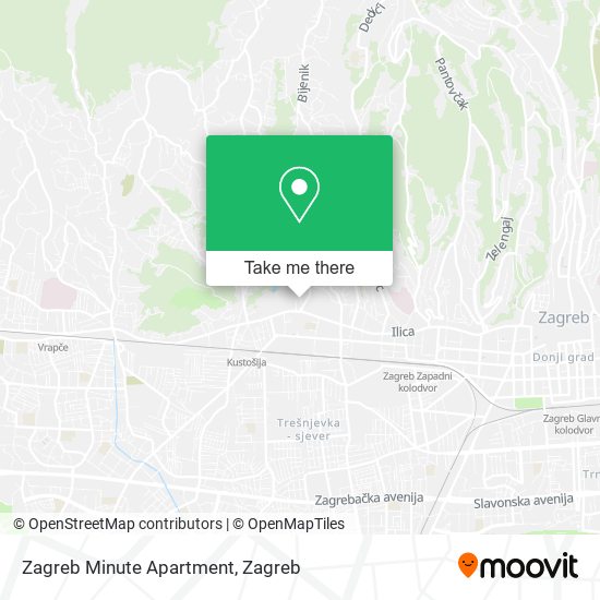 Zagreb Minute Apartment map