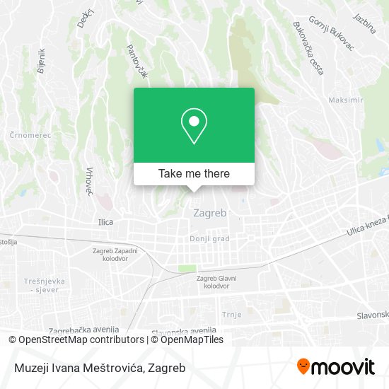 Muzeji Ivana Meštrovića map