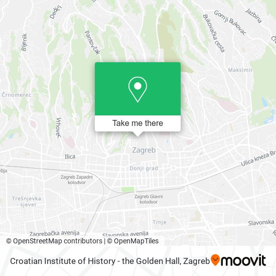 Croatian Institute of History - the Golden Hall map