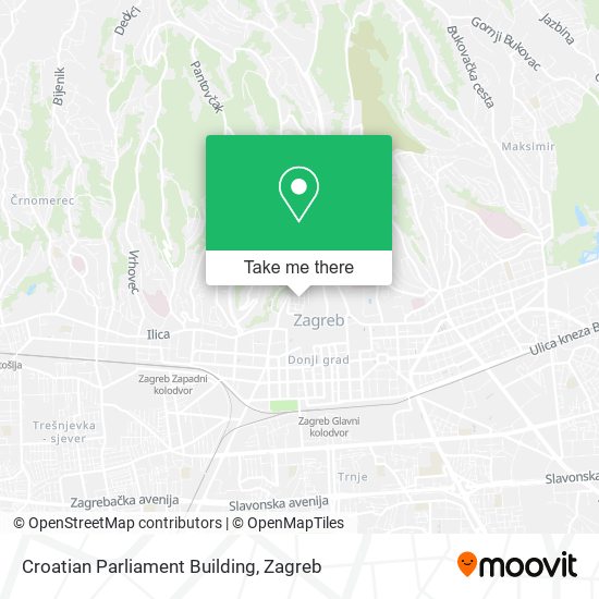 Croatian Parliament Building map