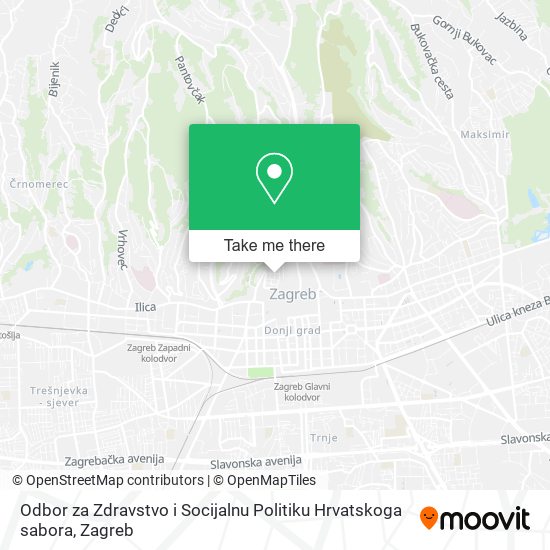 Odbor za Zdravstvo i Socijalnu Politiku Hrvatskoga sabora map