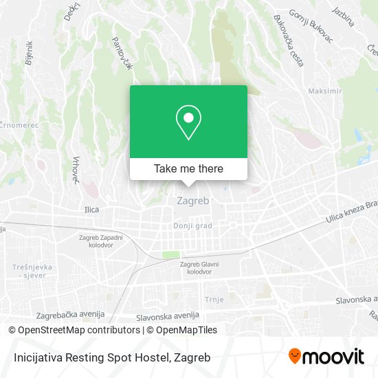 Inicijativa Resting Spot Hostel map