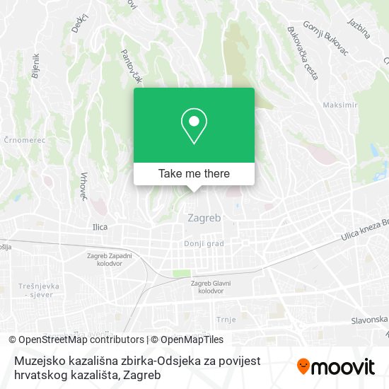 Muzejsko kazališna zbirka-Odsjeka za povijest hrvatskog kazališta map