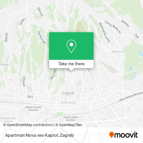 Apartman Nova ves-Kaptol map