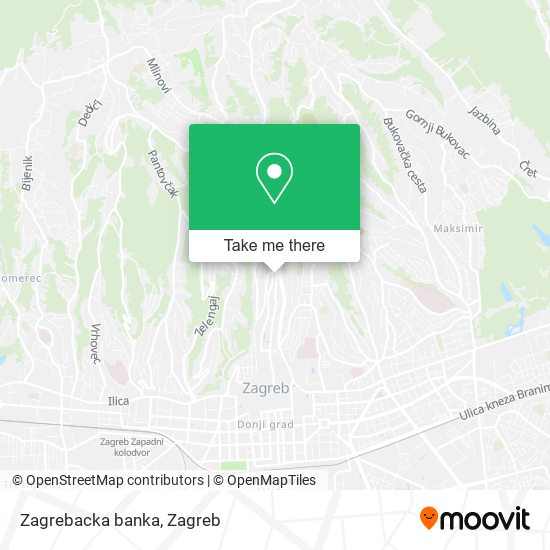Zagrebacka banka map