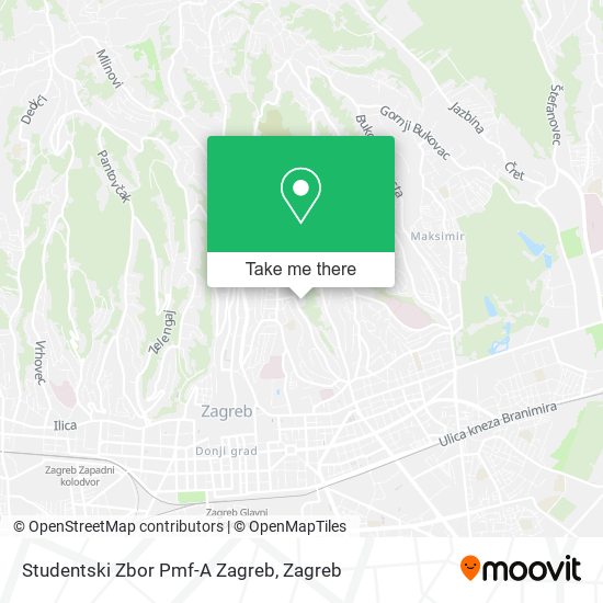 Studentski Zbor Pmf-A Zagreb map