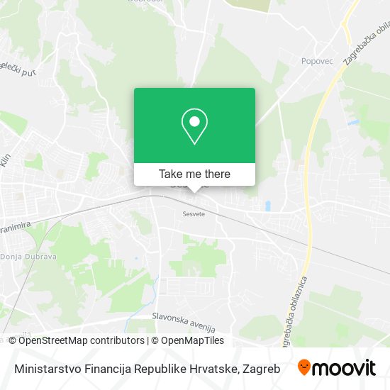 Ministarstvo Financija Republike Hrvatske map