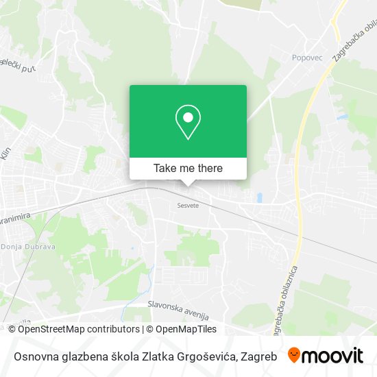 Osnovna glazbena škola Zlatka Grgoševića map