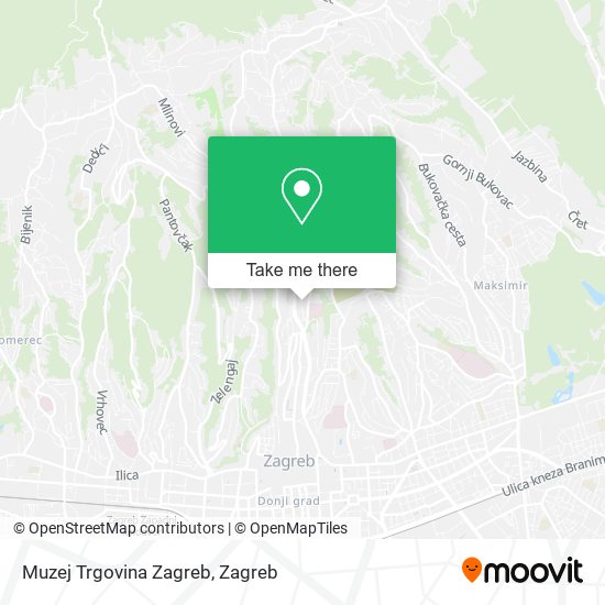 Muzej Trgovina Zagreb map
