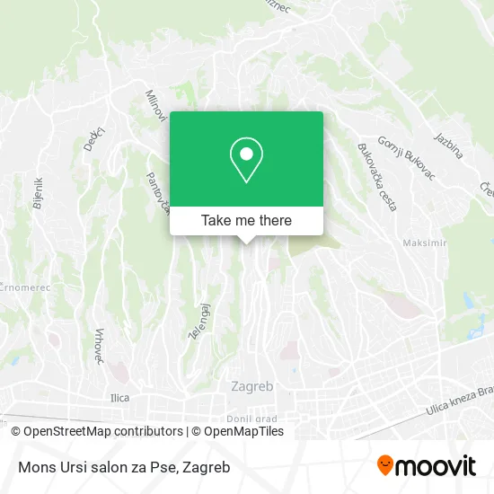 Mons Ursi salon za Pse map