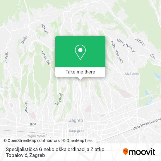 Specijalistička Ginekološka ordinacija Zlatko Topalović map