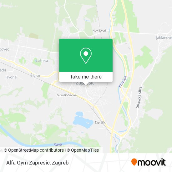 Alfa Gym Zaprešić map