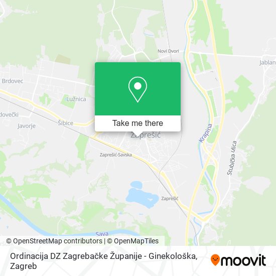 Ordinacija DZ Zagrebačke Županije - Ginekološka map