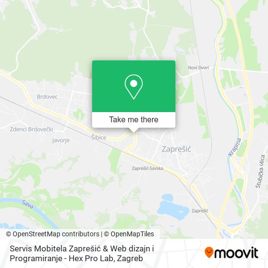 Servis Mobitela Zaprešić & Web dizajn i Programiranje - Hex Pro Lab map