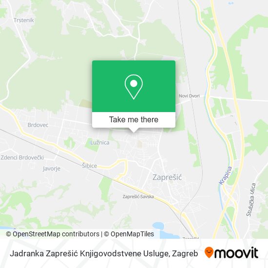 Jadranka Zaprešić Knjigovodstvene Usluge map