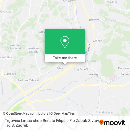 Trgovina Limac shop Renata Filipcic Fio Zabok Zivtov Trg 8 map