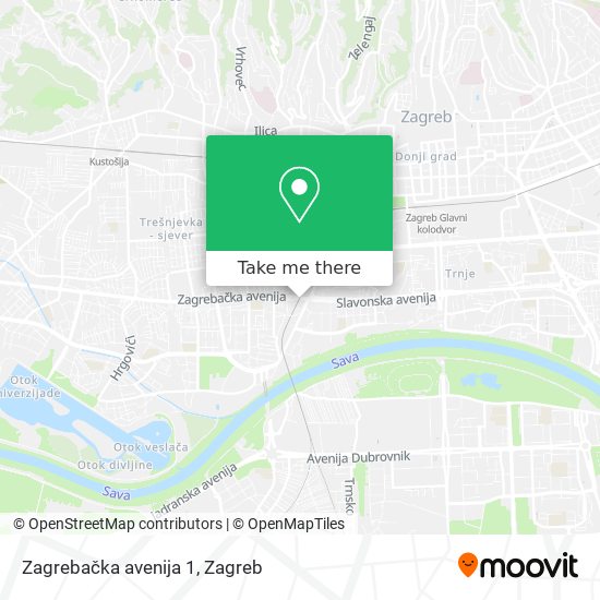 Zagrebačka avenija 1 map