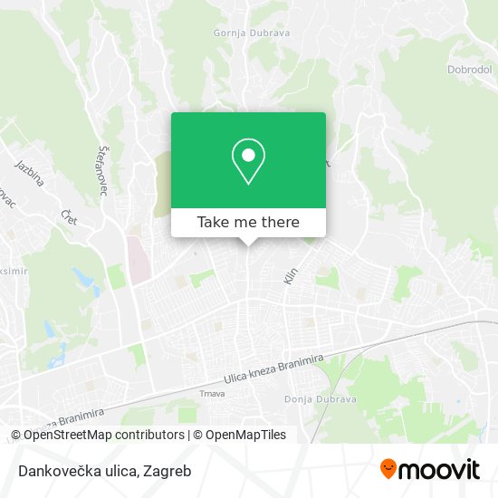 Dankovečka ulica map