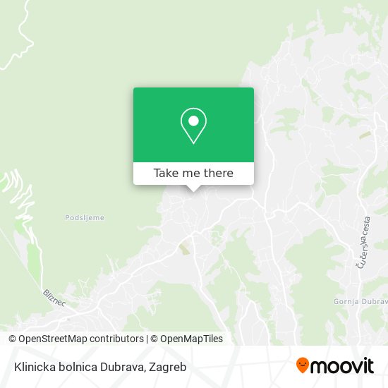 Klinicka bolnica Dubrava map