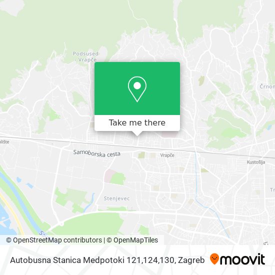 Autobusna Stanica Medpotoki 121,124,130 map