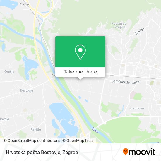 Hrvatska pošta Bestovje map