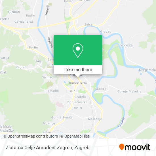 Zlatarna Celje Aurodent Zagreb map