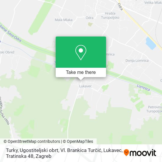 Turky, Ugostiteljski obrt, Vl. Brankica Turčić, Lukavec, Tratinska 48 map