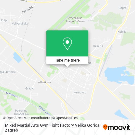 Mixed Martial Arts Gym Fight Factory Velika Gorica map