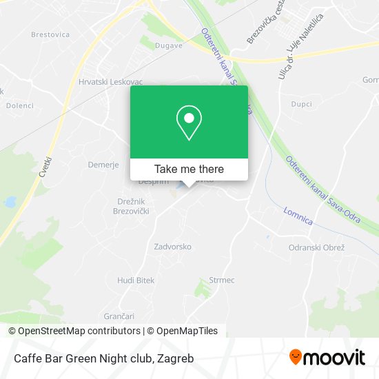 Caffe Bar Green Night club map