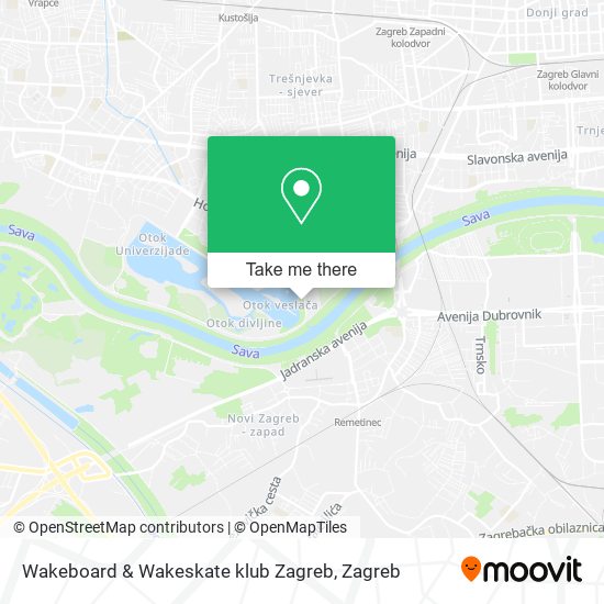 Wakeboard & Wakeskate klub Zagreb map