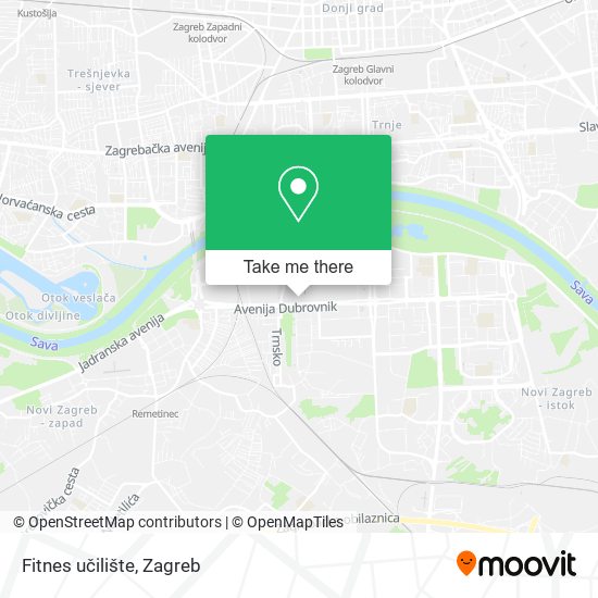 Fitnes učilište map