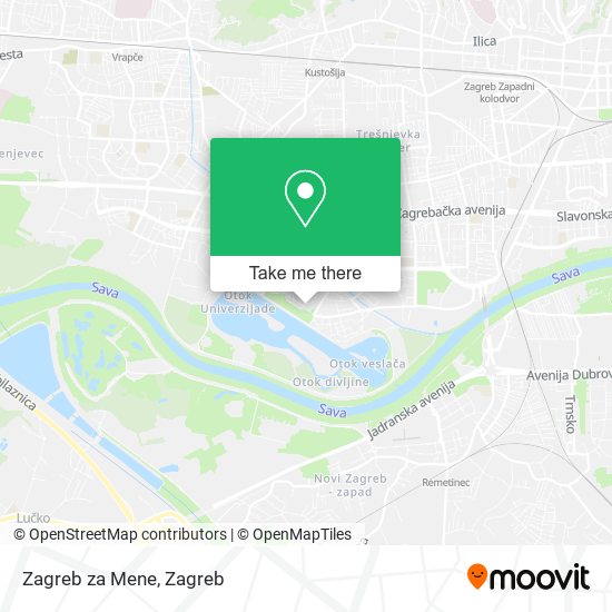 Zagreb za Mene map