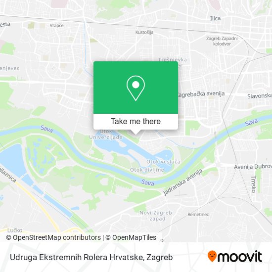 Udruga Ekstremnih Rolera Hrvatske map