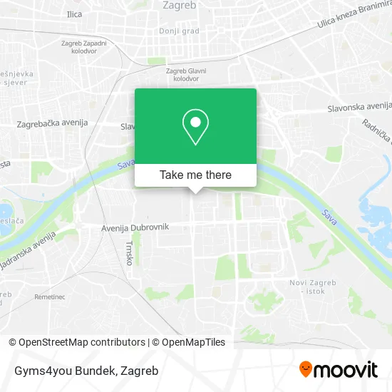 Gyms4you Bundek map