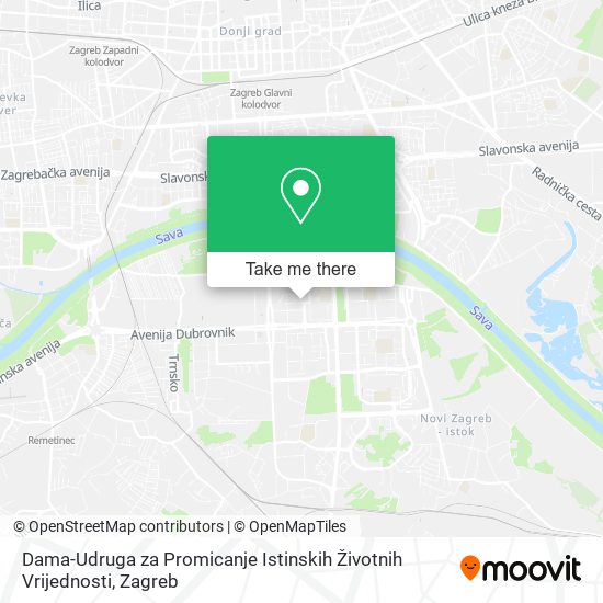 Dama-Udruga za Promicanje Istinskih Životnih Vrijednosti map