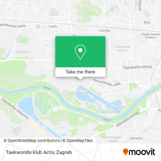 Taekwondo klub Activ map
