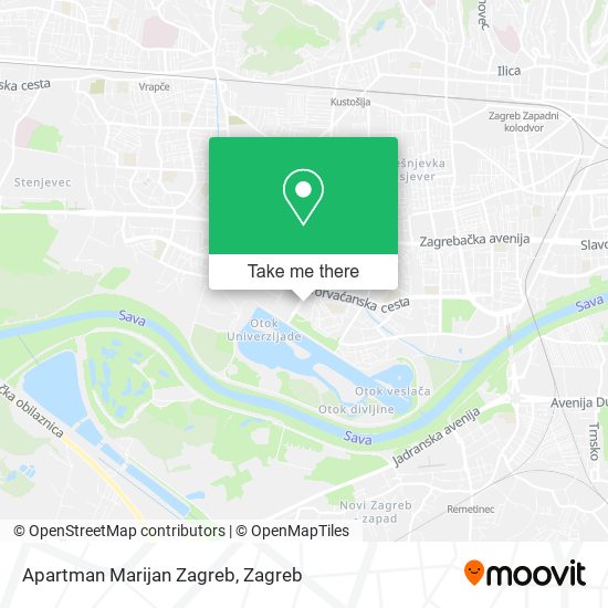 Apartman Marijan Zagreb map