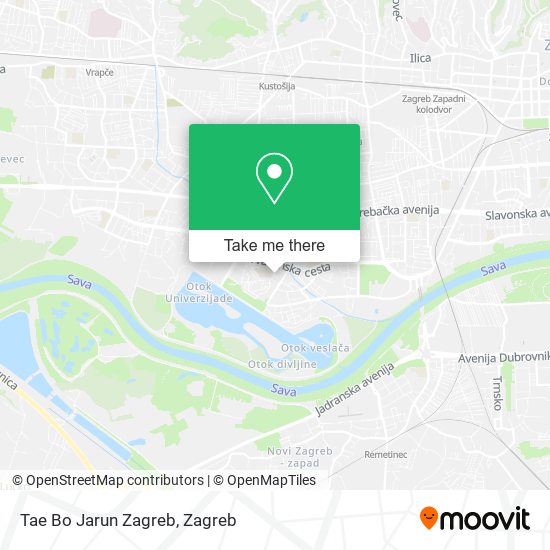 Tae Bo Jarun Zagreb map