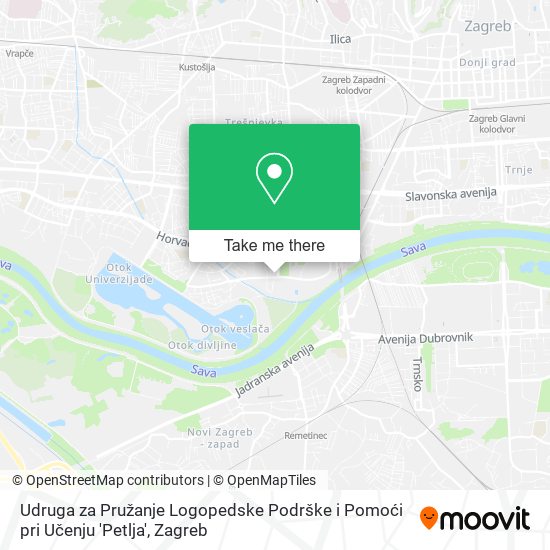 Udruga za Pružanje Logopedske Podrške i Pomoći pri Učenju 'Petlja' map