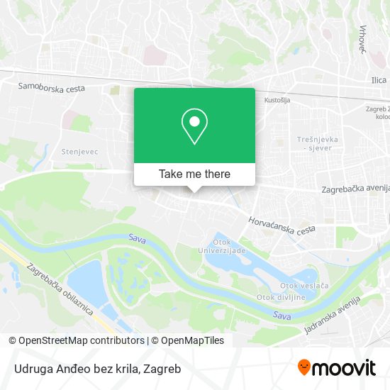 Udruga Anđeo bez krila map